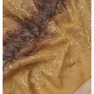 Rose Sequin 100% Georgette Silk Embroidery Shawl