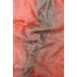 Rose Sequin 100% Georgette Silk Embroidery Shawl