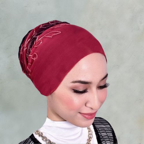 Rose Sequin 100% Georgette Silk Embroidery Shawl