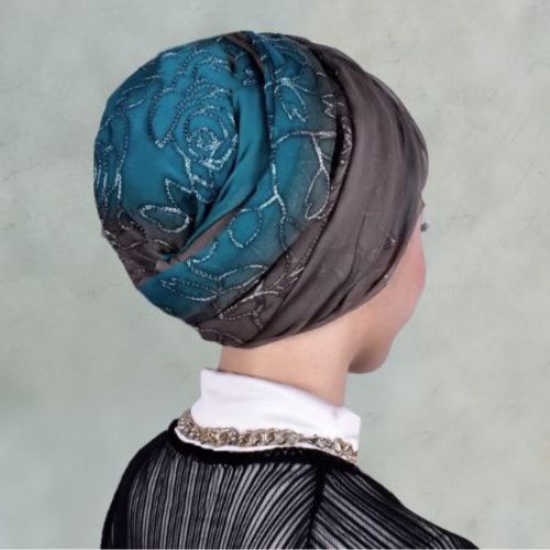 Rose Sequin 100% Georgette Silk Embroidery Shawl