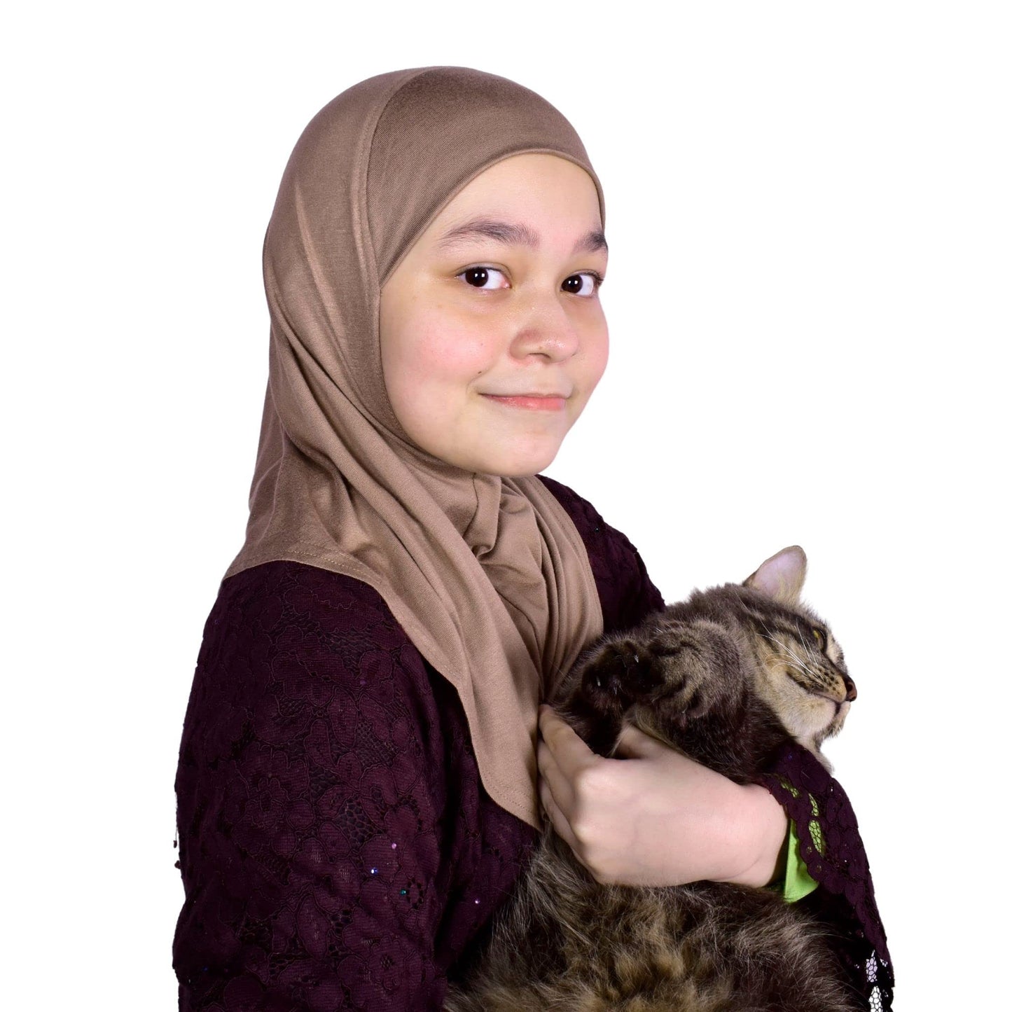 Princess Nur Cotton Hijab Girls Headscarf Comfortable and Breathable