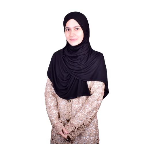 MuLanLegend Handmade | Muberra 4 Pleated Hijab Shawl | One Piece Easy Slip On Practical and Comfortable(L Size)