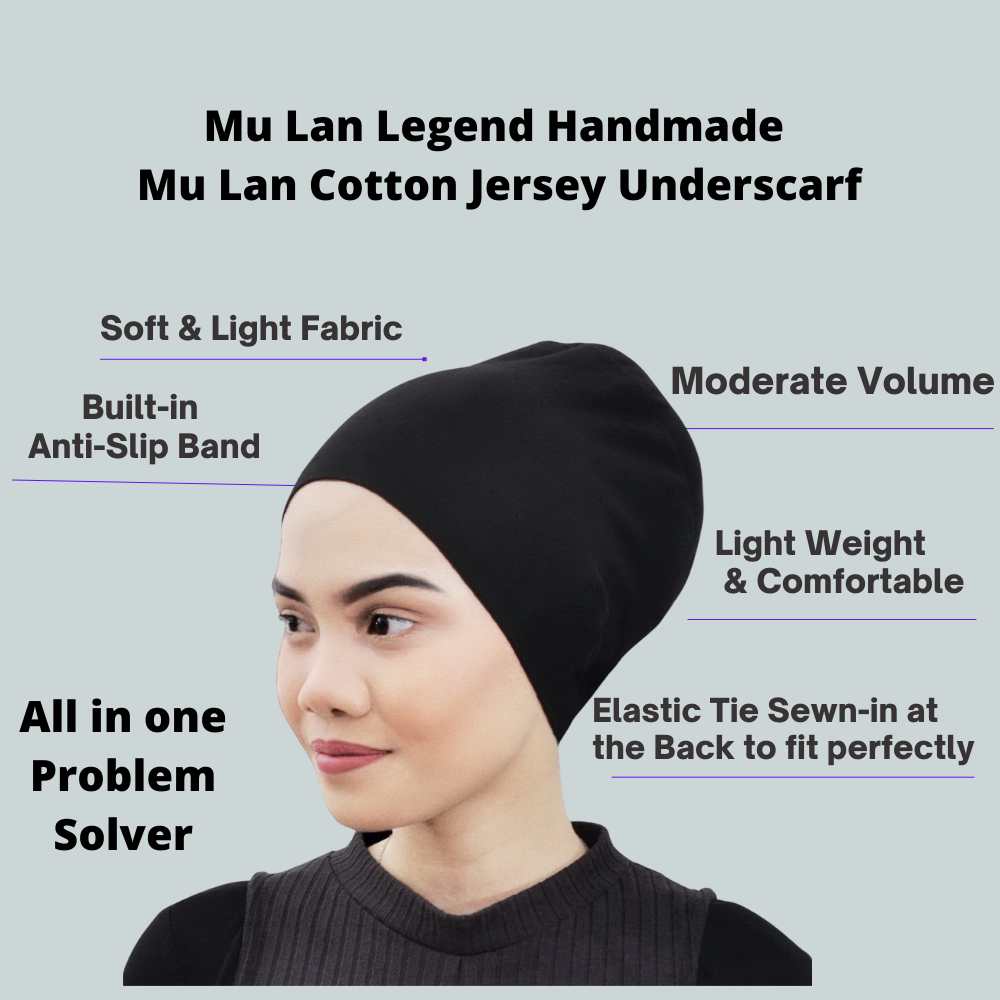 Mu Lan Basic Shaper | Anti-Slip | Non-Slip | Cotton Under Scarf