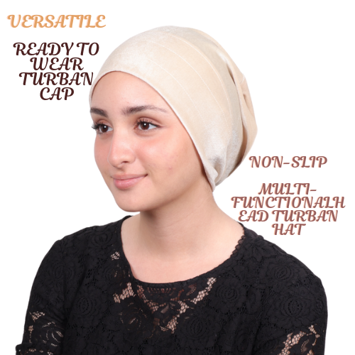 Mu Lan Gripcap | Non-Slip Turban Cap | Anti-Slip Velvet Under Scarf Hijab | Double Grip Hair Shawl Turban Hat Wig