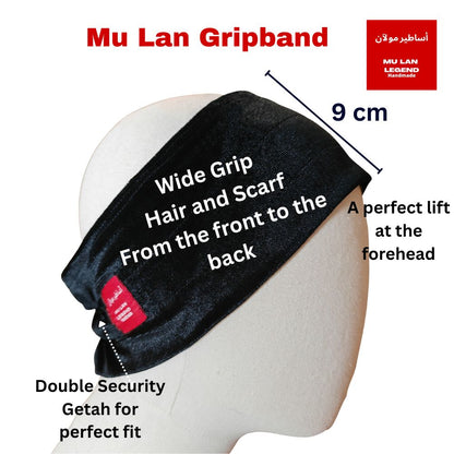 Mu Lan Gripband Double Grip Hair and Scarf Non-Slip Anti-Slip Headband Double Grip