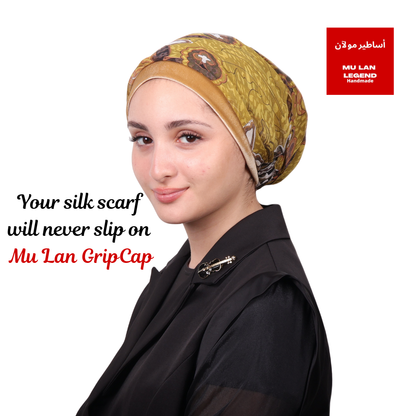 Mu Lan Gripcap | Non-Slip Turban Cap | Anti-Slip Velvet Under Scarf Hijab | Double Grip Hair Shawl Turban Hat Wig